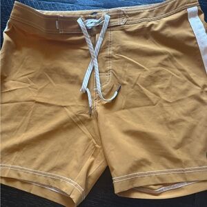 Vuori Yellow Swim Trunks Quick-Drying Classic Design